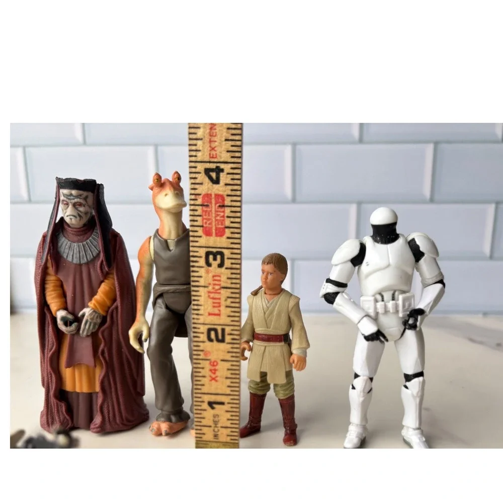 Star Wars Hasbro Figure Lot Anakin Jar Jar Nute Gunray‎ Clone Trooper Grievous